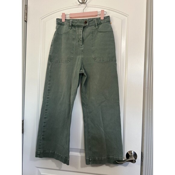 Boden Pants - Boden Olive Green Wide Leg Utility Pants Size 6R chic minimalist retro boho 90s
